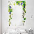 thumbnail image 1 of Vineyard Tapestry, Vineyard with Swirled Leaves Freshness Fruit Garden Harvest Season Wine Growth Theme, Wall Hanging for Bedroom Living Room Dorm Decor, 60W X 80L Inches, Green, by Ambesonne, 1 of 2