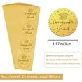 thumbnail image 2 of 2" Gold Foil Embossed Stickers 100Pcs Graduation Cap Congrats Grad Certificate Envelopes Medal Seals Self Adhesive Sticker Round Serrated Edge Labels, 2 of 7