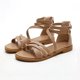 thumbnail image 4 of Sandalias Gladiador Cross Strappy Beach para mujeres (37) Caki, 4 of 9