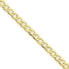 Primal Gold 14 Karat Yellow Gold 2.5mm Semi-Solid Curb Link Chain
