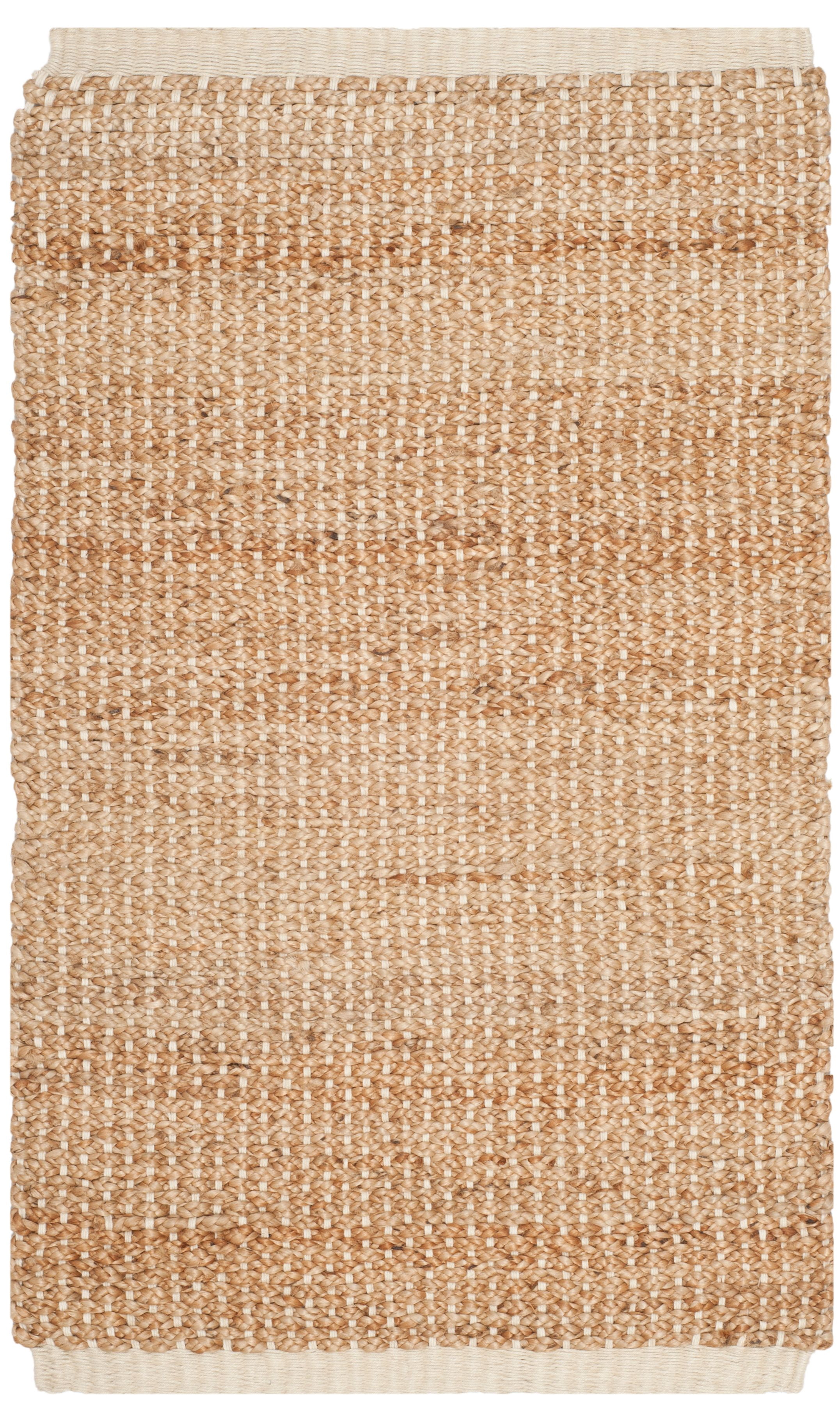 SAFAVIEH Natural Fiber Lyla Braided Jute Area Rug, Ivory/Natural, 2'6" x 4'