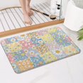 thumbnail image 4 of Pioneer Flower Floral Print Pattern Bathroom Rugs Mat, Non Slip Microfiber Bathroom Rug with Rubber Backing, Soft Mats for Bathroom Floor Tub Shower, 17"x27", 4 of 5