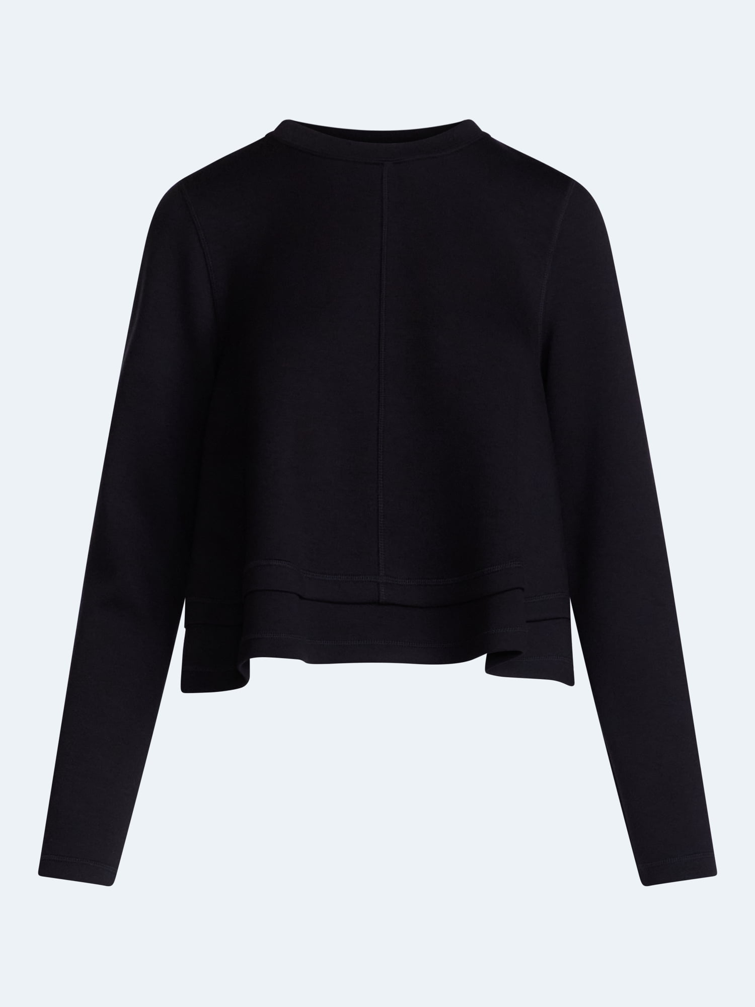 Scoop Women's and Women's Plus Scubaknit Cropped Tiered Top, Sizes XS-4X