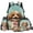 Bow Tie Puppy, variant on HUIACONG Sunset Sunflower Horse Backpack for Girls, Functional 4PCS Set Including Water Bottle and Lunch Bag, Daily School Bag for Girls Teens Ages 12-16