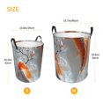 thumbnail image 3 of Fotbe Koi Fish Water Pattern Laundry Basket with Handles, Waterproof Large Laundry Hamper, Wash Bag for Corner Dorm, Rolling Laundry Basket with Handles-Medium, 3 of 6