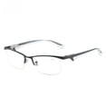thumbnail image 3 of Classic Sport Rectangle Half Rimless White Reading Glasses 1.00 for Men, Blue Light Blocking Plastic Spring hinge Readers +1.0, 3 of 3