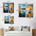 thumbnail image 4 of Designart "Reflecting on a Yellow Boat in Monochrome II" Boat Framed Wall Art Set Of 2 - Yellow Transportation Framed Canvas Set For Living Room Decor, 4 of 6