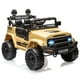 thumbnail image 1 of Camión eléctrico para niños 12V con control remoto, suspensión de resorte, luces LED, Bluetooth, 3 velocidades (amarillo), 1 of 7