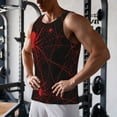 thumbnail image 5 of KLL Red Spider On The Web Print Men's Muscle Gym Workout Stringer Tank Tops Bodybuilding Fitness T-Shirts Tank Tops Men-Medium, 5 of 7
