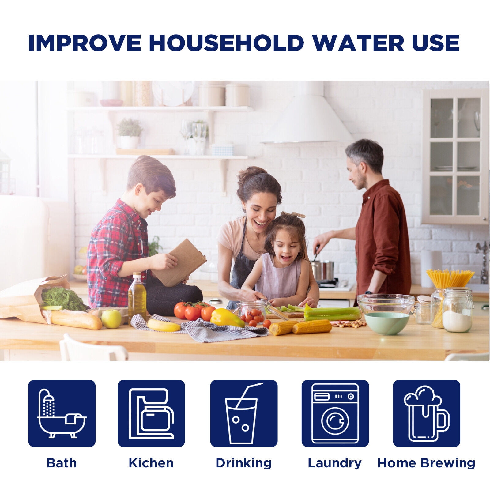 Membrane Solutions Whole House Water Filter Replacement Cartridge Universal Filter Reduces Sediment, Dirt, Rust and Particles, 10x2.5in,5Micron, 6Pack