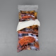 thumbnail image 2 of Ambesonne Nature Bedding Set 4 Pcs, Waterfall Autumn, Queen, Brown, 2 of 3