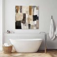 thumbnail image 6 of Wall Art Prints, Modern Black Brown Framed Canvas Prints for Bedroom Living Room Bathroom Office, Abstract Oil Painting Art Gallery Wrap Wall Art Poster for Gifts Home Decor 12"x12", 6 of 9