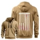 thumbnail image 1 of MHFRRA Sudadera con Capucha de Manga Larga con Estampado de Tendencia y Media Cremallera y Bolsillo para Hombre Caqui, 1 of 1