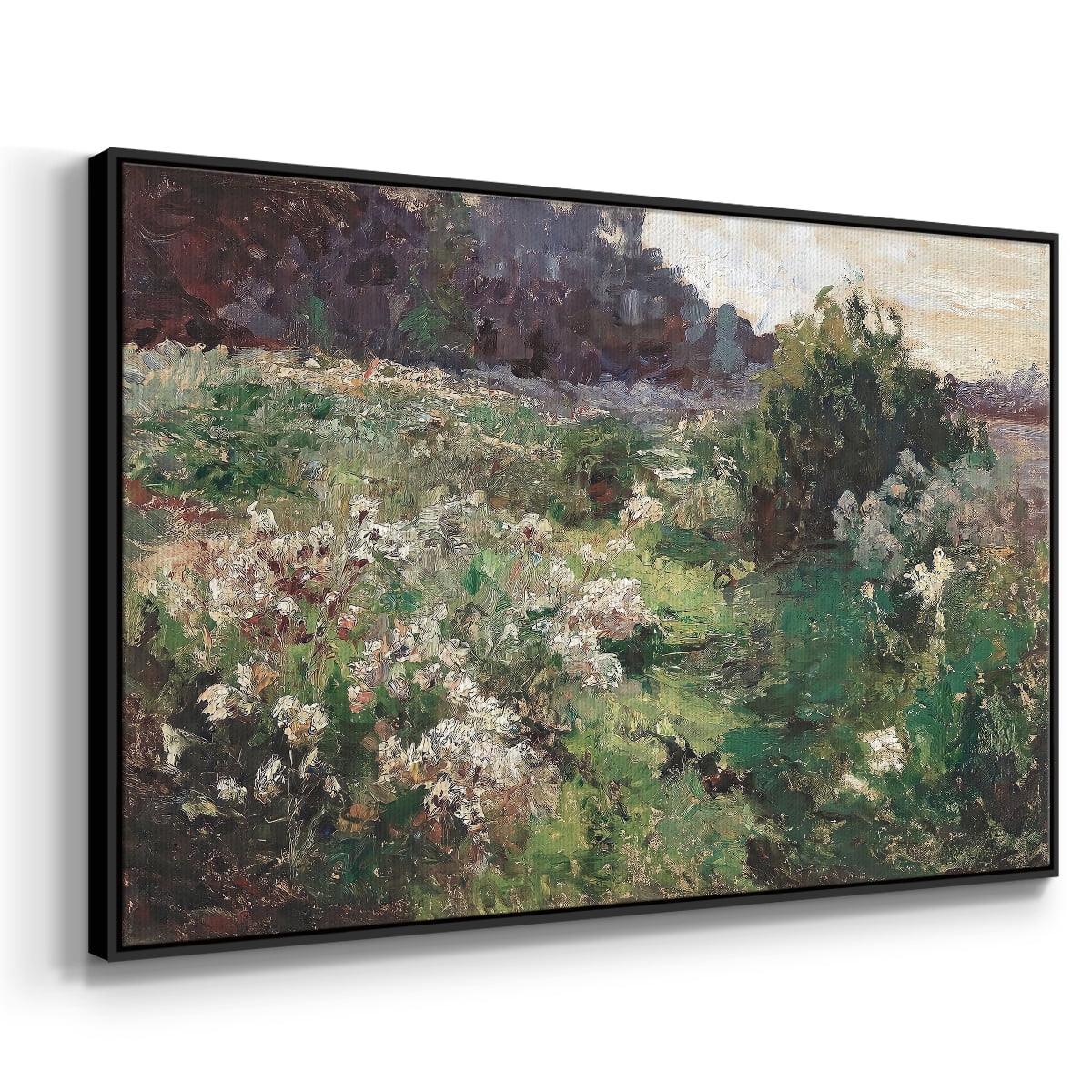 Vintage Landscape-CCXL By Wexford Home Framed in Black Wood Gallery Wrapped Canvas 17 in. x 25 in.