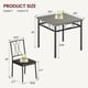thumbnail image 2 of Historyli Juego de mesa de comedor para 2,mesa de comedor rectangular con 2 sillas,juego de mesa de cocina rústica de 3 piezas,mesa de comedor compacta para apartamentos pequeños,gris, 2 of 5