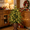 C, variant on 35.4" Cozy Artificial Christmas Tree with Lights Potted Tree, Dense Rich Lifelike Leaves with Warm Timer Flashing LED Lights Xmas Decoration for Home Garden Fireplace Mantel Party Decor