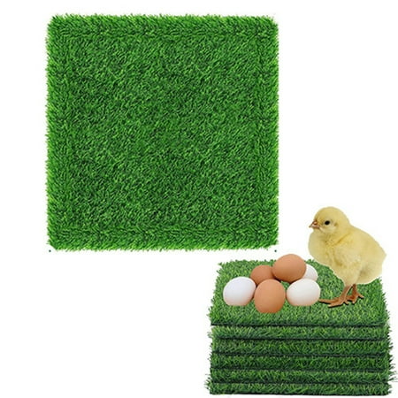 Chicken Coop Pad Hen Nest Mat Artificial Grass Nesting Box Liner Plastic Easy Clean Indoor and Outdoor Use Pack of 1