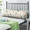 thumbnail image 2 of Long Body Pillow Cover – Soft & Breathable, Hidden Zipper, 20"x54", Cute Cat & Paw Print – Perfect Gift for Cat Lovers, Side Sleepers, Pregnancy Support, Pet-Themed Decor, 2 of 7