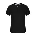 thumbnail image 3 of WAENQINLA Henley Shirts for Men Comfortable Crewneck Short Sleeve T-Shirt with 3 Button Raglan Sleeve Knit Textured Tees, 3 of 5