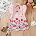 thumbnail image 5 of Esaierr Toddler Kids Baby Girls Dresses Skirt Summer Floral Dress A-Line Dresses Casual Stylish Comfortable Printed Princess Dress for 4-8Years Old, 5 of 8
