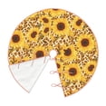 thumbnail image 2 of Daiia Abstract Leopard Print Sunflower Drawing Merry Christmas Tree Skirt , Xmas Large Lace-up Tree Skirt, Santa Snowflakes Rustic Home Decorations New Year Party Farmhouse Decor-30", 2 of 7