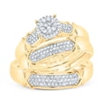 thumbnail image 3 of 10Kt Yellow Gold 1/2Ctw Natural Diamond Nk Round Trio Set, Womens Size: 6.5 / Mens Size: 11.5, 3 of 3