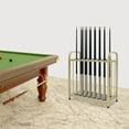 thumbnail image 3 of ToppiJoy  Adjustable Floor Stand Pool Stick Holder Double-Tier Vertical Pool Cue Racks Heavy Duty Pool Cue Sticks for Bar, Billiard Room, Game Room, Club and Gym (Gold, 20 Holes), 3 of 24