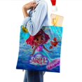 thumbnail image 4 of Ariel Junior Bolso de tela con estampado de lienzo para mujer, bolsa de compras reutilizable y estética, con cremallera interior, regalo para mujer,38*45cm., 4 of 6