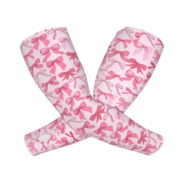 Balery Pink bows Mangas Refrescantes para Brazos para Hombre y Mujer – Transpirables y Absorbentes de Humedad para Mujeres, Hombres y Niños