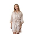 thumbnail image 2 of Satin Floral Lace Robe, 2 of 2