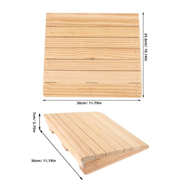 TABLZONE Front Door Ramp Ramp Wooden Wear Resistant for Wheelchair 1Set