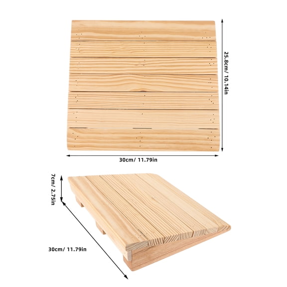 TABLZONE Front Door Ramp Ramp Wooden Wear Resistant for Wheelchair 1Set