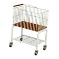 thumbnail image 2 of Carrito de lavandería con cesta de almacenamiento desmontable, configuración de dos niveles, 27,5 pulgadas de alto para Ruedas negras, 2 of 9