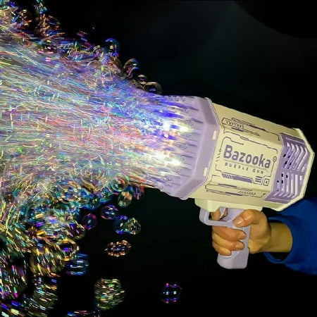 Bubble Machine Bubble Gun Toys for Boys Girls 3-6-12 Years Large Electric Automatic Bubble Maker Machine with Colorful Lights