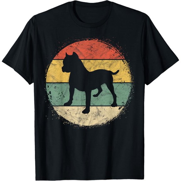 Circular Retro Pitbull Owner Gift Dog Lover Pit bull Parent T-Shirt