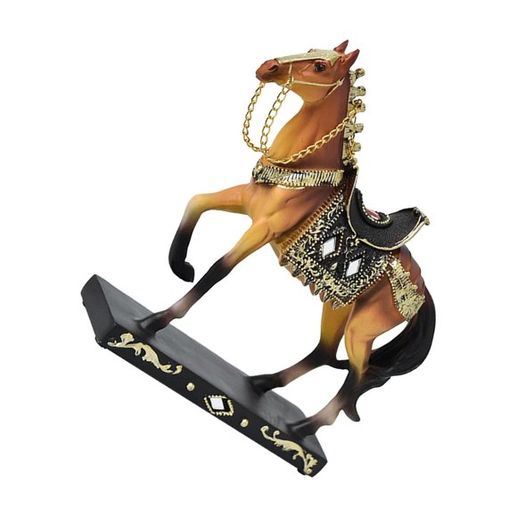 kurtrusly Statue de Cheval Sculpture Décorative en Résine pour Bibliothèque Meubles de Chambre Marron 19x5x18.5cm
