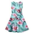 thumbnail image 4 of My Orders Gamivast Girls Flowy Summer Tank Dresses Floral Printed Crewneck Sleeveless A-Line Dresses Tiered Casual Sundress for Kids White Vestidos De Verano Para Niña, 4 of 7