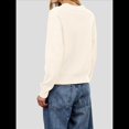 thumbnail image 4 of Suéter de Cuello de Solapa para Mujer, Chaqueta de Punto con Botones y Abertura Frontal, Cárdigan de Larga con Botones Albaricoque L, 4 of 7
