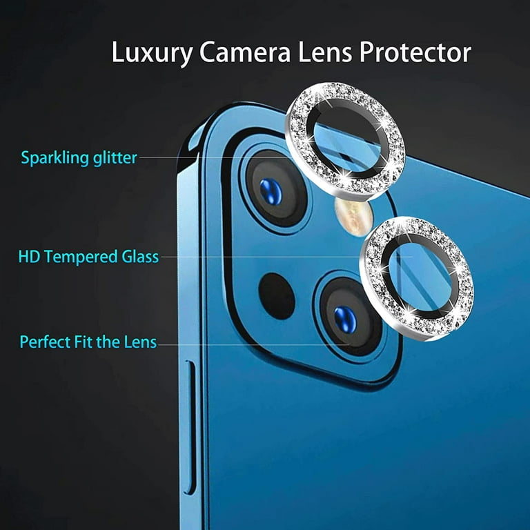 Compatible with iphone 13 13 mini Camera Lens Protector Bling, Apple iPhone  13 Camera Cover Sparkly, Camera Protector 13 13mini, Glitter Lens