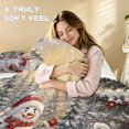 thumbnail image 5 of Yspwyqan Christmas Snowman 3 Piece Twin XL Size Bedding Set, Winter Snowy Pine Bed Comforter with 2 Pillow Shams for Kids, Soft Holiday Themed Bedding Collection, 5 of 7