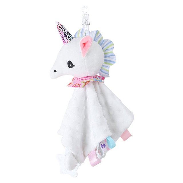 Manta de Apego para Bebé con Sonaja Juguetes para Bebe de 0 a 6 Meses con Morderera Peluche Súper Suave con Sonido Dara Baby Jug0031