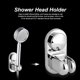 thumbnail image 3 of Soporte de ducha ajustable sin taladrar, ventosa ajustable, montaje en pared, ducha de baño, ducha de mano, soporte para cabezal de ducha (plata) TUNC Sencillez, 3 of 5