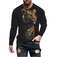 thumbnail image 2 of Meichang T-Shirt à Manches Longues pour Hommes en Coton, T-Shirts Graphiques pour Hommes Vintage à Impression 3D, T-Shirts Mode à Col Rond, Grandes Tailles, Chemises à Manches Longues pour Hommes, 2 of 5