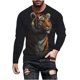 thumbnail image 2 of Blusas y camisas de manga larga con cuello redondo. Nueva camiseta casual de manga larga para hombre. Camiseta deportiva con estampado navideño. Blusas y camisas de manga larga con cuello redondo. Blu, 2 of 5