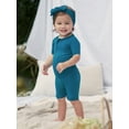 thumbnail image 4 of Gerber Unisex Baby Buttery Soft Short Sleeve Romper with Viscose Made from Eucalyptus, Sizes 0/3M-18M, 4 of 12