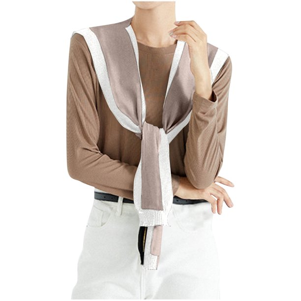 Chales de poliéster para mujer, estilo fino, con bloques de colores, a la moda