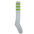 thumbnail image 3 of Old School Tube Socks 3 Pack, White with Stripes (9-11), 3 of 4