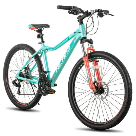 Hiland Mountain Bike for Woman, Shimano 21 Speed 26 inch Wheels Mountain Bicycle, Mint Green