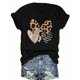 thumbnail image 2 of Camiseta informal con estampado de corazón para mujer: cuello redondo, manga corta, 100 % algodón, lavable a máquina, estilo informal, para adultos, hombres, mujeres, adolescentes, jóvenes., 2 of 6