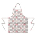 thumbnail image 2 of Pioneer Flower Floral Print Pattern Apron-Garden Aprons for Women with Pockets-Cotton Linen Waterproof Kitchen Cooking Gardening Aprons Adjustable for Kitchen,Cooking,BBQ and Salon 33x27 Inch, 2 of 7
